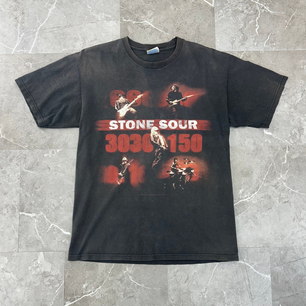 Vintage Stone Sour Graphic Tour Tee Mens Medium 3030 150 Concert Shirt Faded